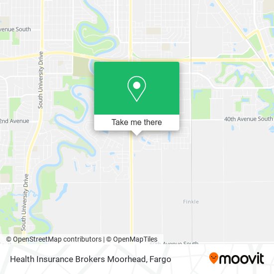 Health Insurance Brokers Moorhead map