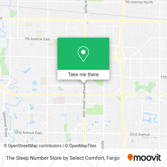 The Sleep Number Store by Select Comfort map