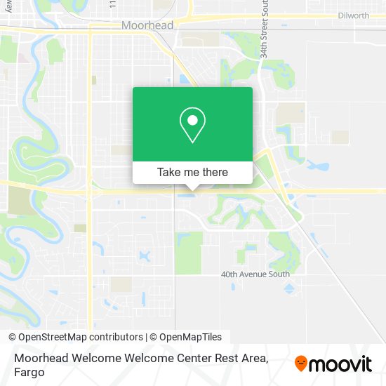 Moorhead Welcome Welcome Center Rest Area map
