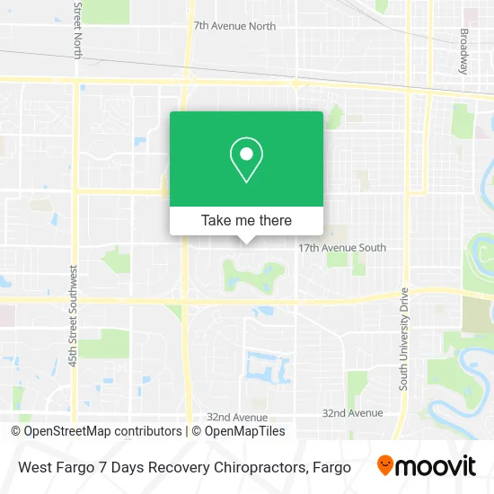 West Fargo 7 Days Recovery Chiropractors map
