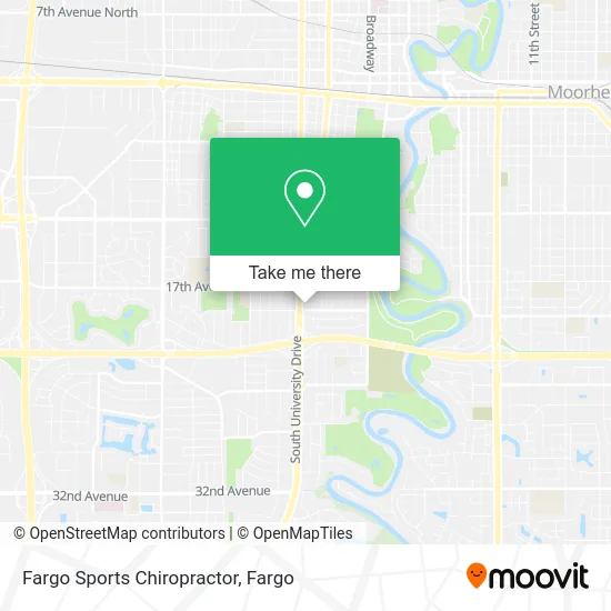 Fargo Sports Chiropractor map