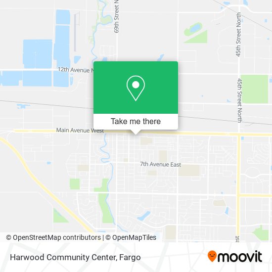 Harwood Community Center map