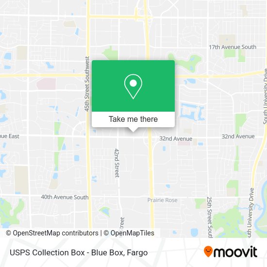 USPS Collection Box - Blue Box map