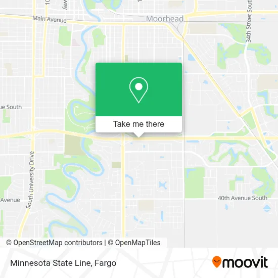 Minnesota State Line map