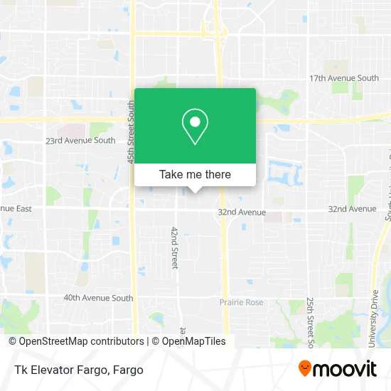 Tk Elevator Fargo map