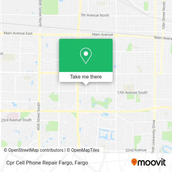 Cpr Cell Phone Repair Fargo map