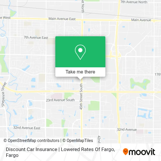 Discount Car Insurance | Lowered Rates Of Fargo map