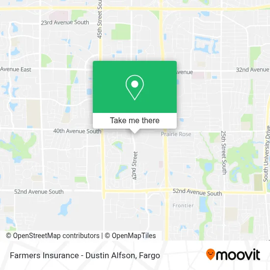 Farmers Insurance - Dustin Alfson map