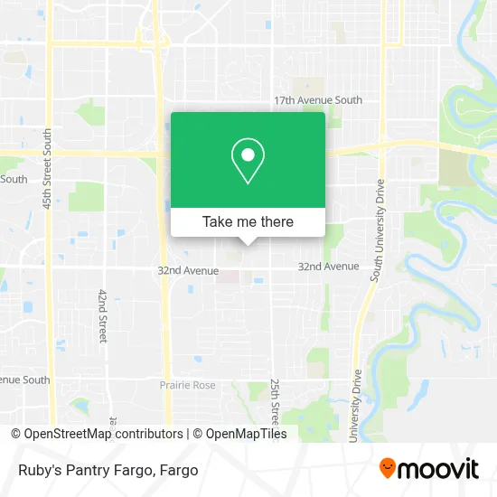 Ruby's Pantry Fargo map