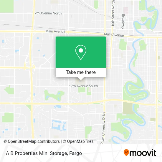 A B Properties Mini Storage map