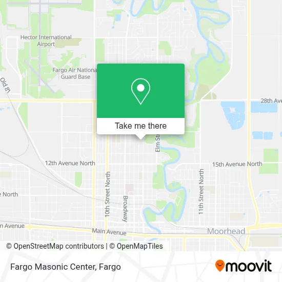 Fargo Masonic Center map