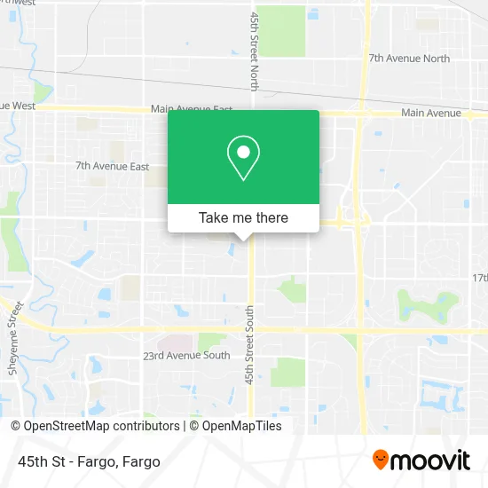 45th St - Fargo map