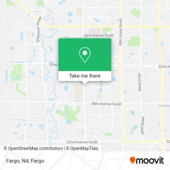 Fargo, Nd map