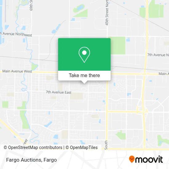 Fargo Auctions map