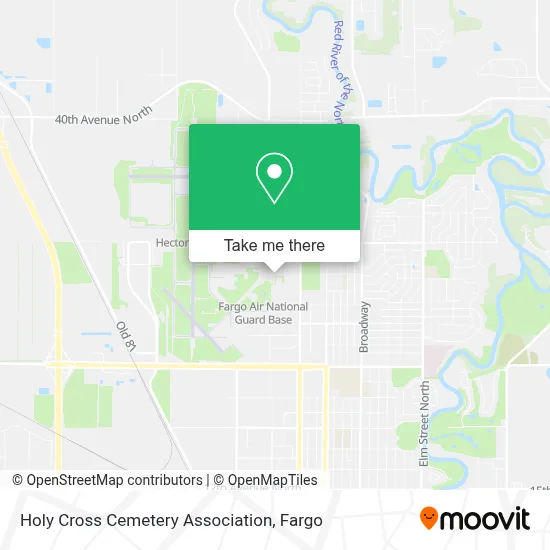 Holy Cross Cemetery Association map