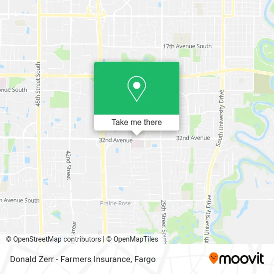 Donald Zerr - Farmers Insurance map