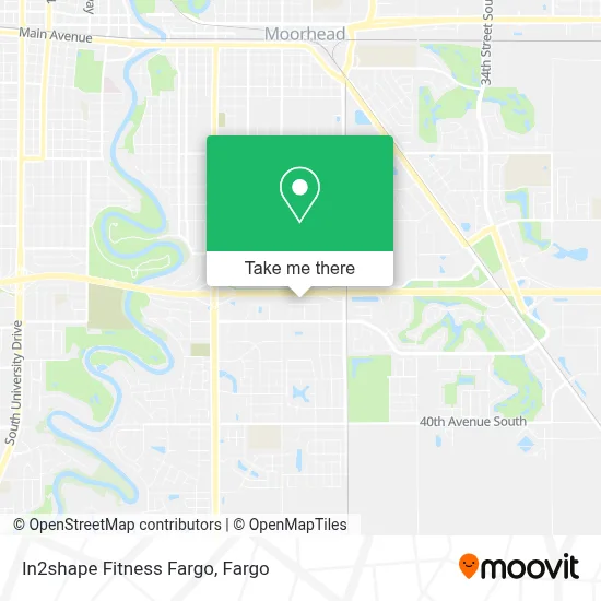 In2shape Fitness Fargo map