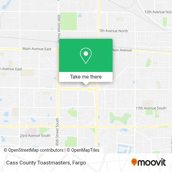 Cass County Toastmasters map