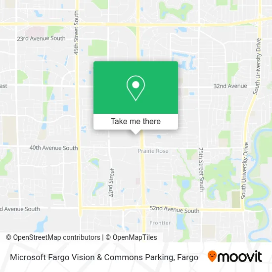 Microsoft Fargo Vision & Commons Parking map