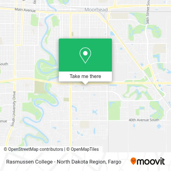 Rasmussen College - North Dakota Region map
