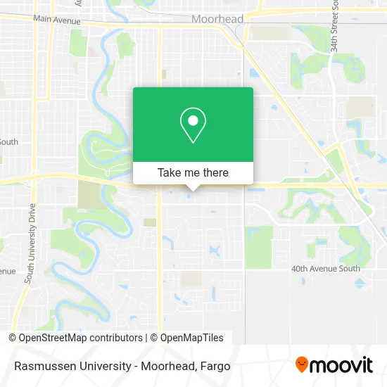 Rasmussen University - Moorhead map