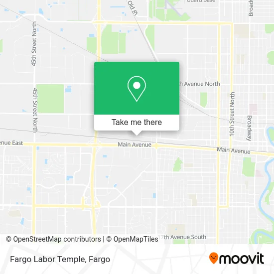 Fargo Labor Temple map