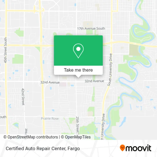 Certified Auto Repair Center map