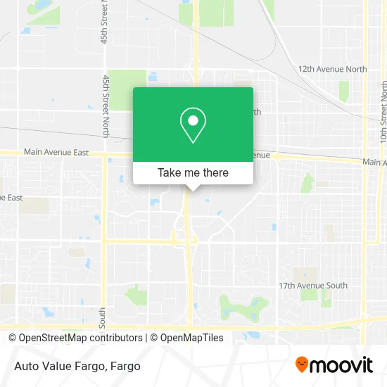 Auto Value Fargo map