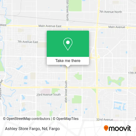 Ashley Store Fargo, Nd map