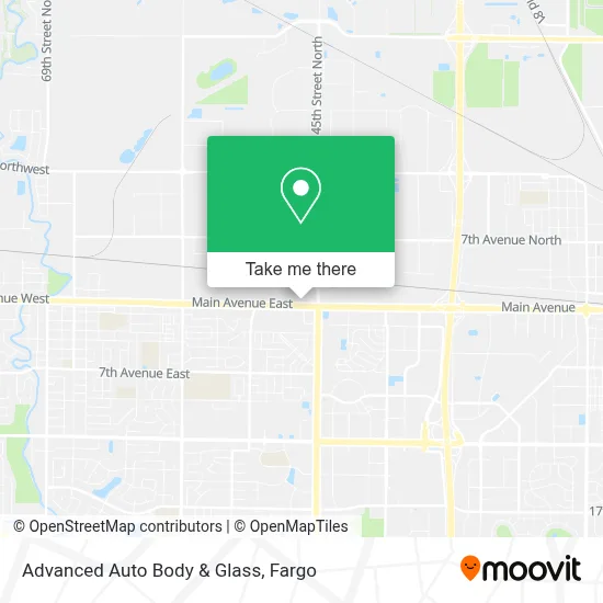 Advanced Auto Body & Glass map