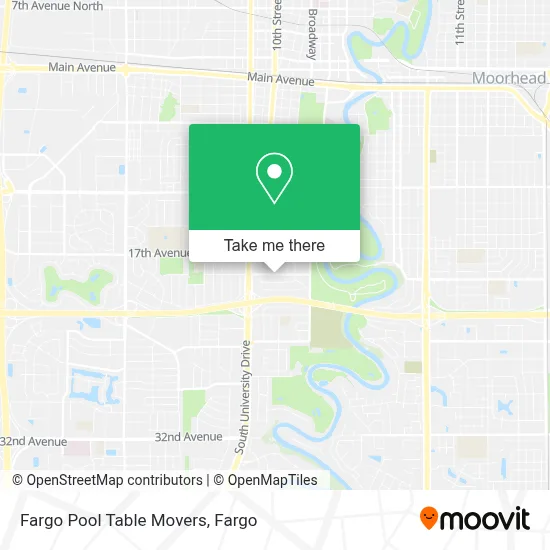 Fargo Pool Table Movers map