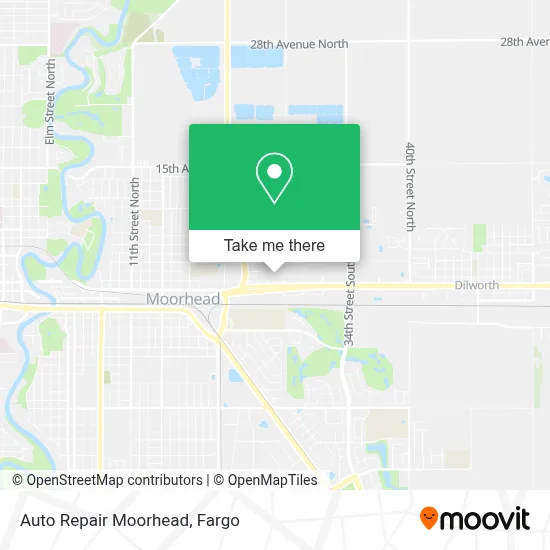 Auto Repair Moorhead map