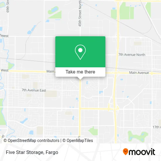 Five Star Storage map