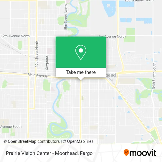 Prairie Vision Center - Moorhead map