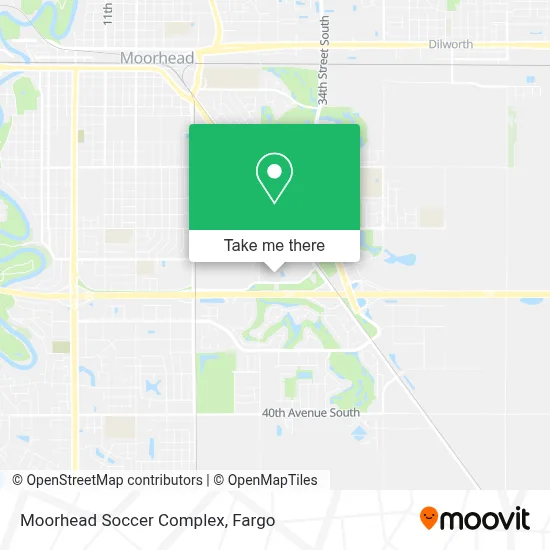 Moorhead Soccer Complex map