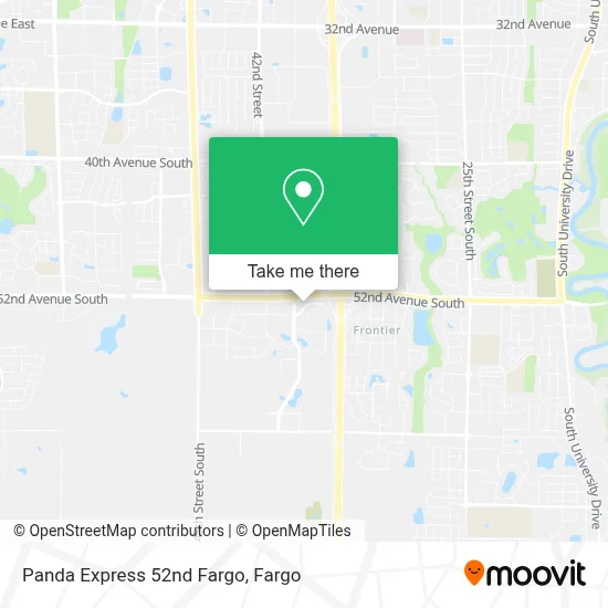 Panda Express 52nd Fargo map