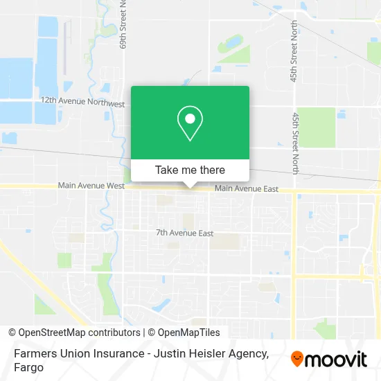 Farmers Union Insurance - Justin Heisler Agency map