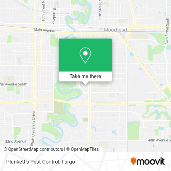 Plunkett's Pest Control map