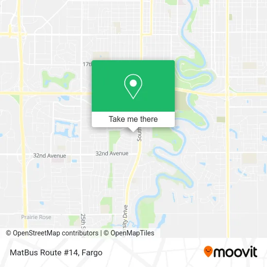 Mapa de MatBus Route #14