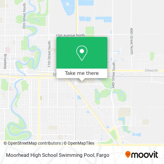 Mapa de Moorhead High School Swimming Pool