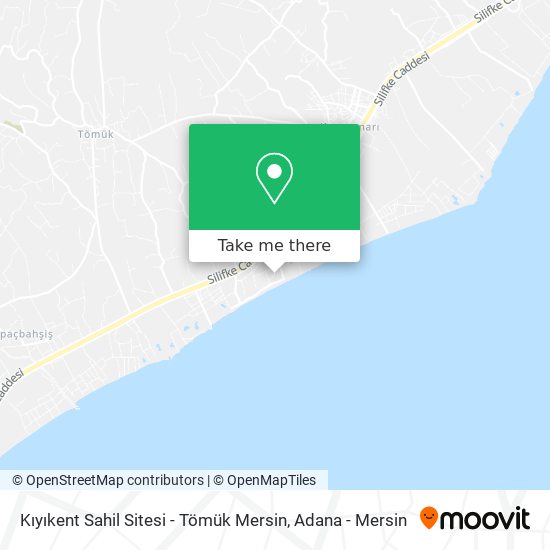 Kıyıkent Sahil Sitesi - Tömük Mersin map
