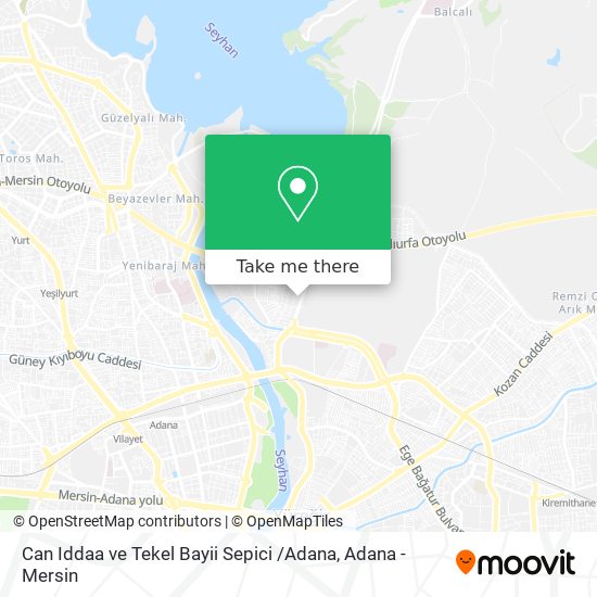 Can Iddaa ve Tekel Bayii Sepici /Adana map