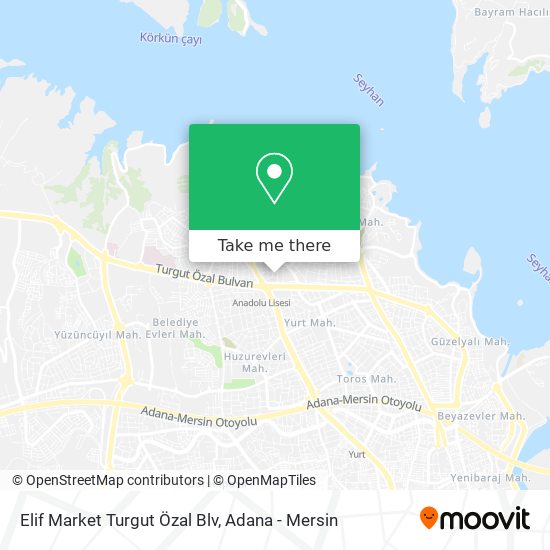 Elif Market Turgut Özal Blv map