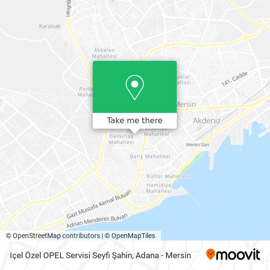 Içel Özel OPEL Servisi Seyfi Şahin map