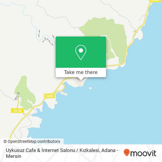 Uykusuz Cafe & İnternet Salonu / Kızkalesi map