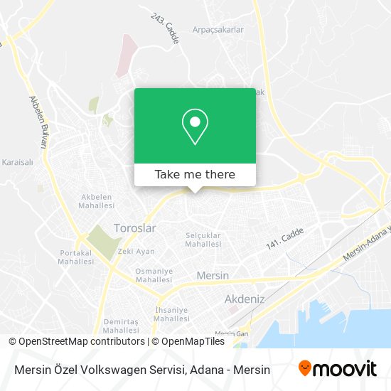 Mersin Özel Volkswagen Servisi map