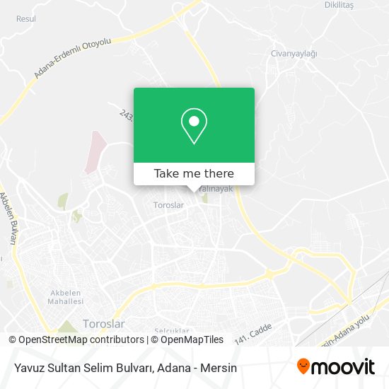 Yavuz Sultan Selim Bulvarı map