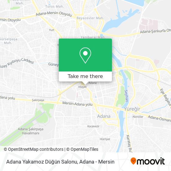 Adana Yakamoz Düğün Salonu map