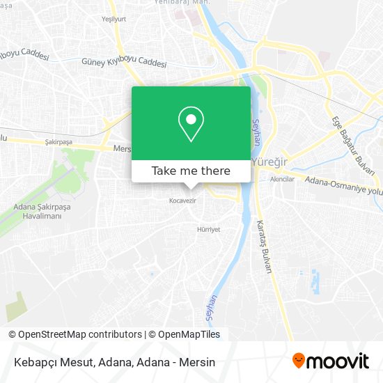 Kebapçı Mesut, Adana map