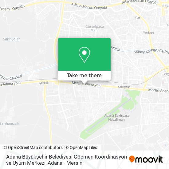 Adana Büyükşehir Belediyesi Göçmen Koordinasyon ve Uyum Merkezi map